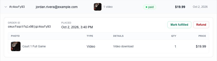 An open video order: the video's poster and title, and Video download in Details